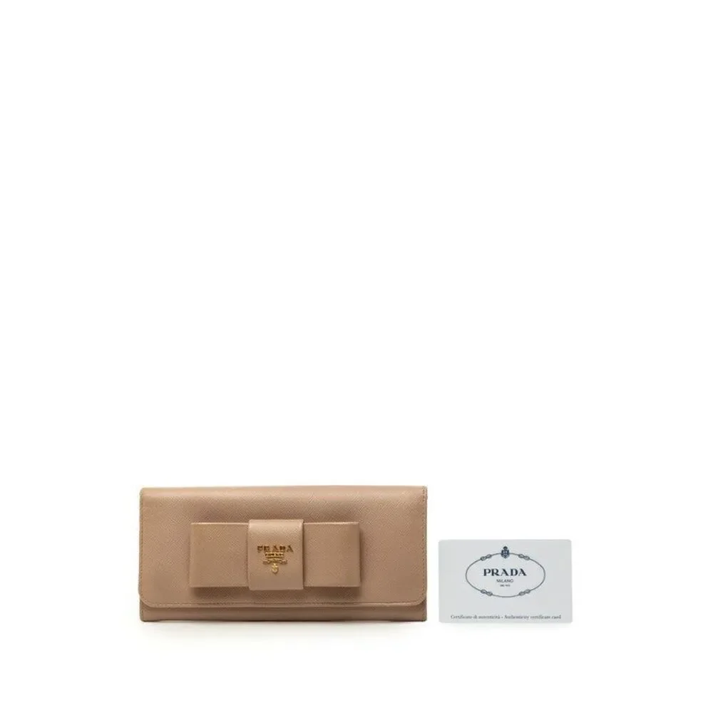 Prada Logo Ribbon Long Wallet